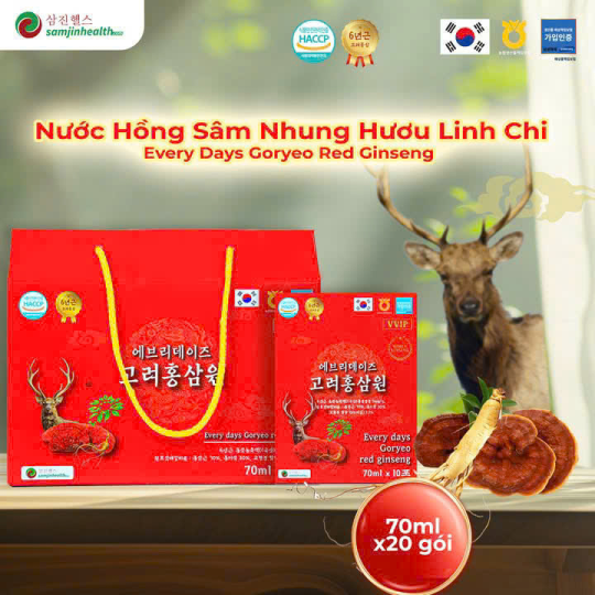 Nước hồng sâm Nhung Hươu Hàn Quốc