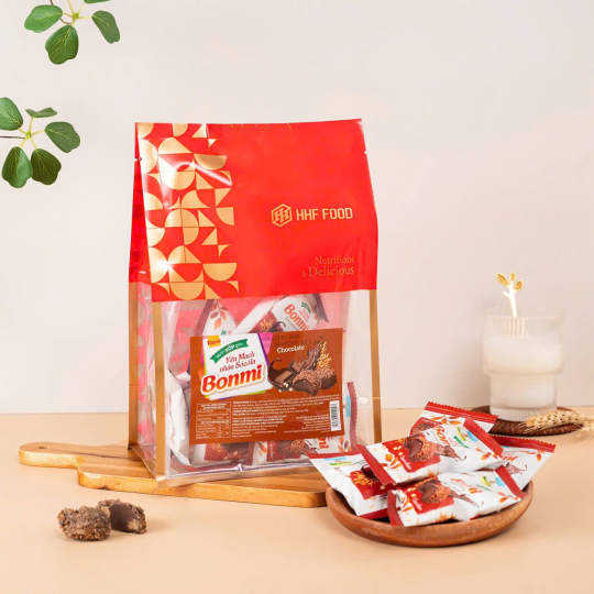 Bánh xốp giòn yến mạch nhân sô cô la BONMI 180 g