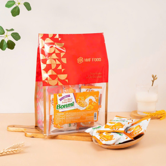 Bánh xốp giòn yến mạch trứng muối BONMI 203 g
