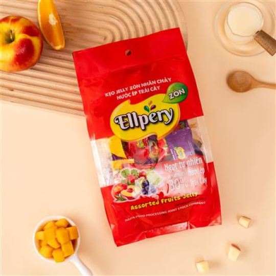Kẹo jelly zòn nhân chảy nước ép trái cây ELLPERY 250g